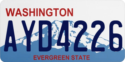 WA license plate AYD4226