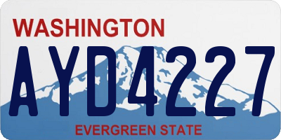WA license plate AYD4227