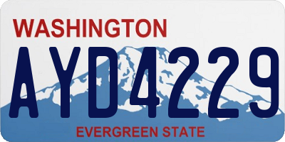 WA license plate AYD4229
