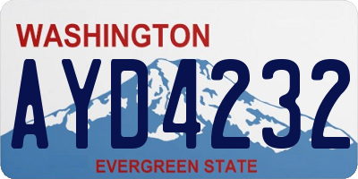 WA license plate AYD4232