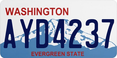 WA license plate AYD4237