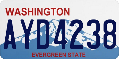 WA license plate AYD4238