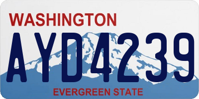 WA license plate AYD4239