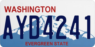 WA license plate AYD4241