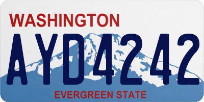 WA license plate AYD4242