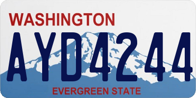 WA license plate AYD4244