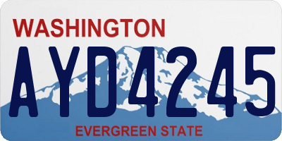 WA license plate AYD4245