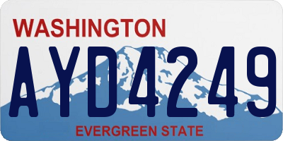 WA license plate AYD4249