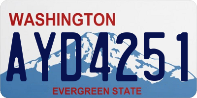 WA license plate AYD4251