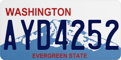 WA license plate AYD4252