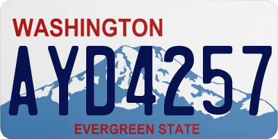 WA license plate AYD4257