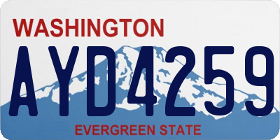 WA license plate AYD4259
