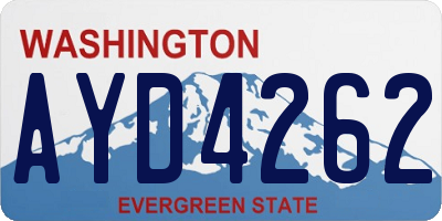 WA license plate AYD4262