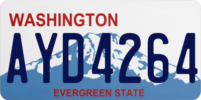WA license plate AYD4264