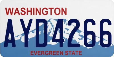 WA license plate AYD4266