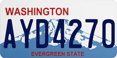 WA license plate AYD4270