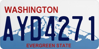 WA license plate AYD4271