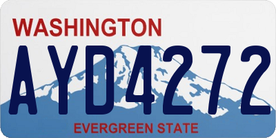 WA license plate AYD4272