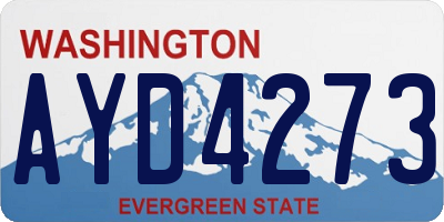 WA license plate AYD4273
