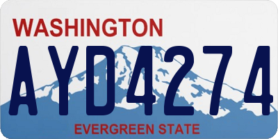 WA license plate AYD4274