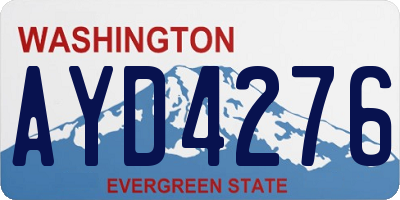 WA license plate AYD4276