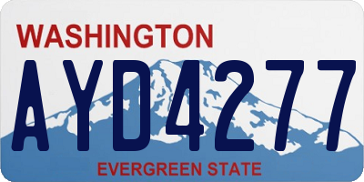 WA license plate AYD4277
