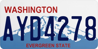 WA license plate AYD4278