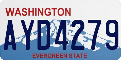 WA license plate AYD4279