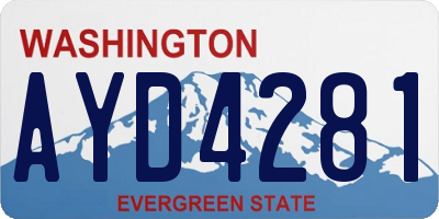 WA license plate AYD4281