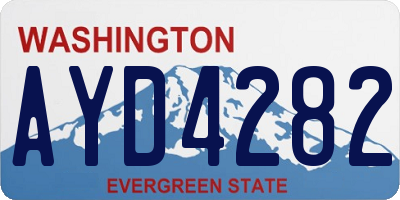 WA license plate AYD4282