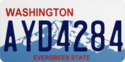 WA license plate AYD4284