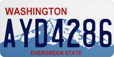 WA license plate AYD4286