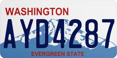WA license plate AYD4287