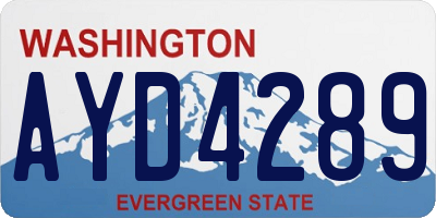WA license plate AYD4289