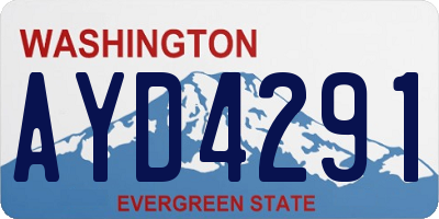 WA license plate AYD4291
