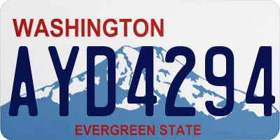 WA license plate AYD4294
