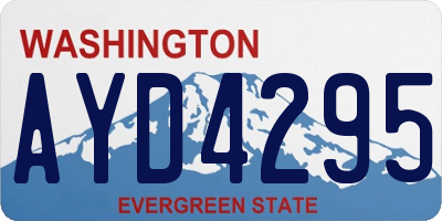 WA license plate AYD4295