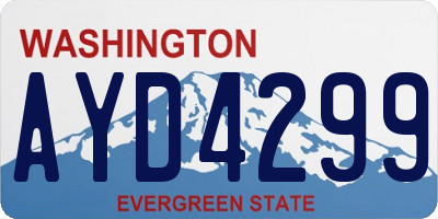 WA license plate AYD4299