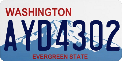 WA license plate AYD4302