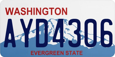 WA license plate AYD4306