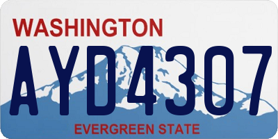 WA license plate AYD4307