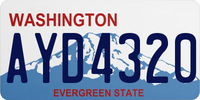 WA license plate AYD4320