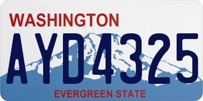 WA license plate AYD4325