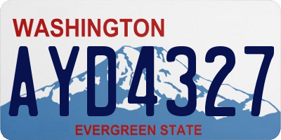 WA license plate AYD4327