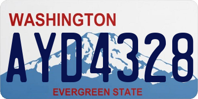 WA license plate AYD4328
