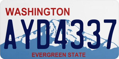 WA license plate AYD4337