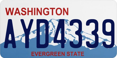 WA license plate AYD4339