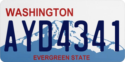 WA license plate AYD4341