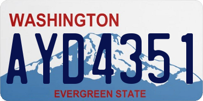 WA license plate AYD4351