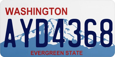 WA license plate AYD4368